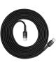 Baseus Cafule USB-C Fast Charge Gevlochten Kabel 1m Zwart/Grijs