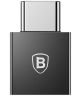 Baseus USB naar USB-C Adapter Zwart
