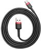 Baseus Gevlochten USB-C Fast Charge Kabel 1 Meter 3A Zwart Rood