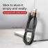 Baseus Gevlochten USB-C Fast Charge Kabel 1 Meter 3A Zwart Rood afbeelding 13