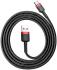 Baseus Gevlochten USB-C Fast Charge Kabel 1 Meter 3A Zwart Rood afbeelding 2