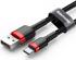 Baseus Gevlochten USB-C Fast Charge Kabel 1 Meter 3A Zwart Rood afbeelding 4