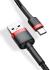Baseus Gevlochten USB-C Fast Charge Kabel 1 Meter 3A Zwart Rood afbeelding 5