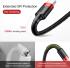 Baseus Gevlochten USB-C Fast Charge Kabel 1 Meter 3A Zwart Rood afbeelding 8