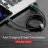 Baseus Gevlochten USB-C Fast Charge Kabel 1 Meter 3A Zwart Rood afbeelding 9