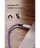 Baseus Gevlochten USB-C Fast Charge Kabel met LED 2 Meter Zwart