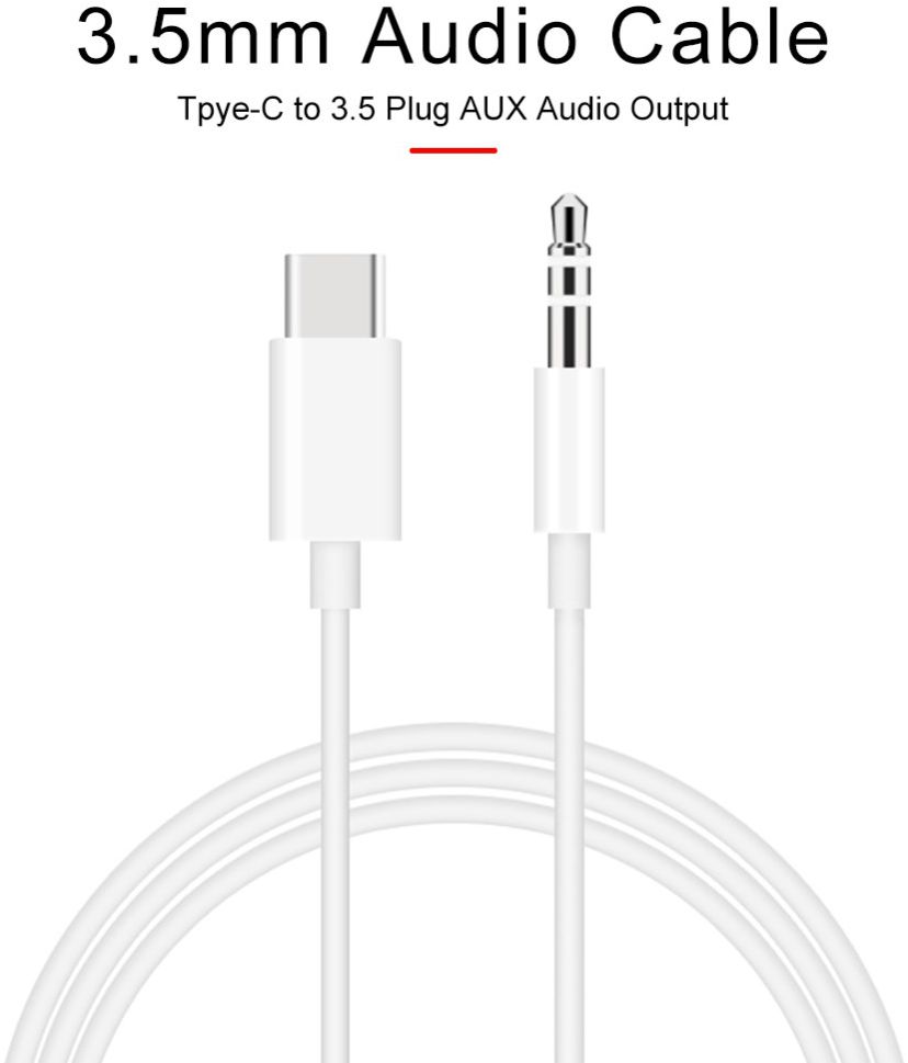 USB-C naar Jack 3.5mm Audio Adapter Wit afbeelding 3