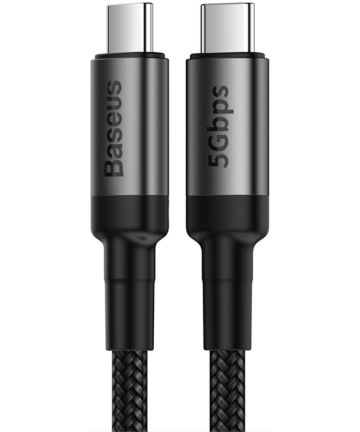 Baseus USB-C naar USB-C Gevlochten Quick Charge Kabel 1 Meter Zwart Kabels