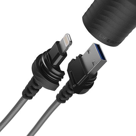 LifeProof LIFEACTÍV Lightning Kabel en Lanyard 0.38m Zwart afbeelding 1