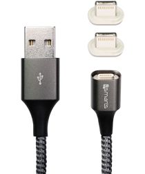 4smarts 2x Lightning Connectors met USB Kabel GRAVITYCord 2.0 1M Grijs