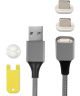 4smarts 2x Lightning Connectors met USB Kabel GRAVITYCord 2.0 1M Grijs
