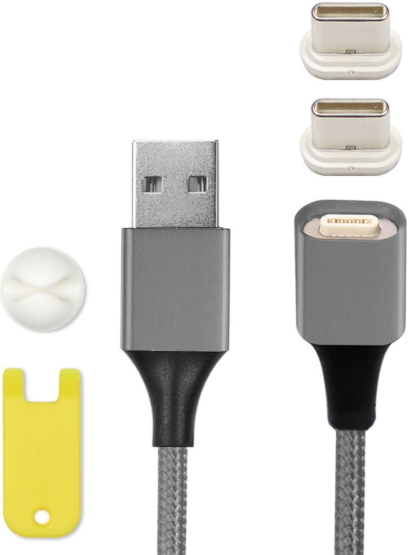 4smarts 2x USB Type- C Connectors USB Kabel GRAVITYCord 2.0 1M Grijs afbeelding 5