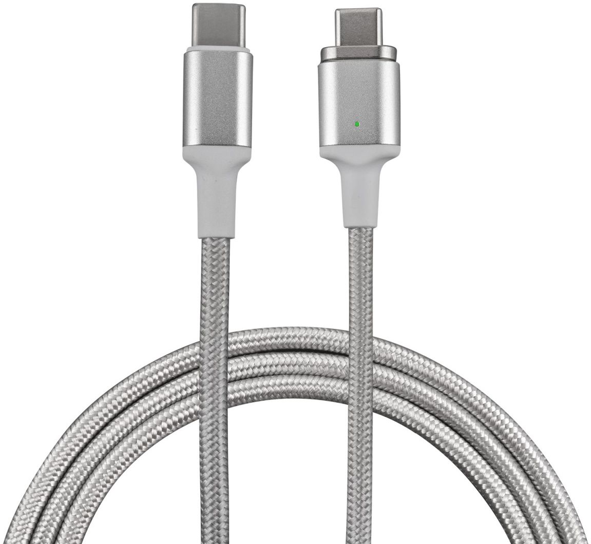 4smarts Magnetische USB-C naar USB-C Kabel 1.8m Zilver afbeelding 2
