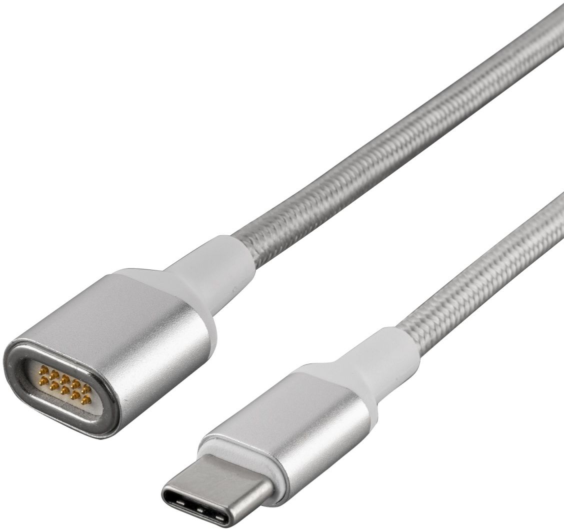4smarts Magnetische USB-C naar USB-C Kabel 1.8m Zilver afbeelding 3