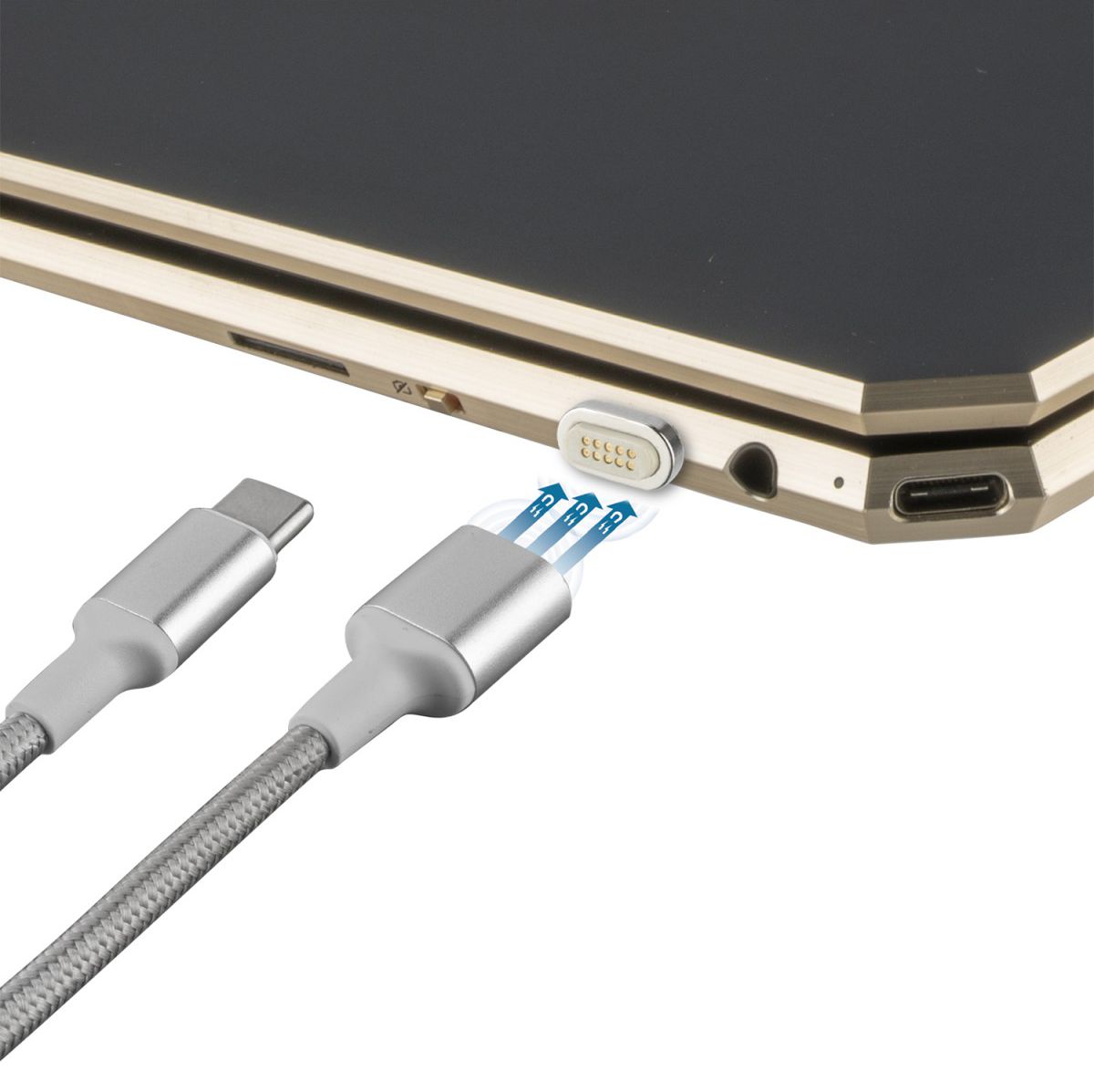 4smarts Magnetische USB-C naar USB-C Kabel 1.8m Zilver afbeelding 4