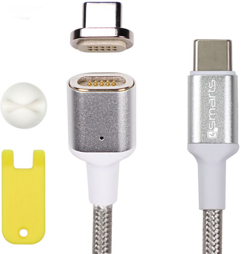 4smarts Magnetische USB-C naar USB-C Kabel 1.8m Zilver afbeelding 6