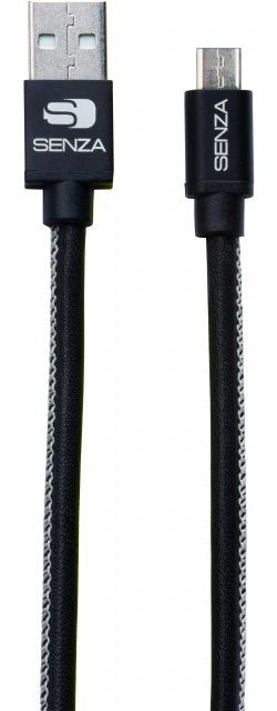 Senza Premium Leren Micro-USB Kabel 1.5 Meter Zwart afbeelding 3