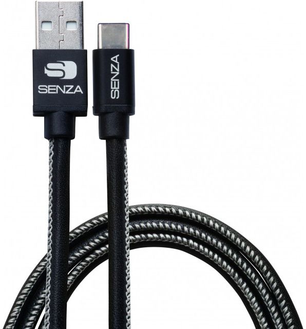 Senza Premium Leren USB-C Kabel 1.5 Meter Zwart afbeelding 1