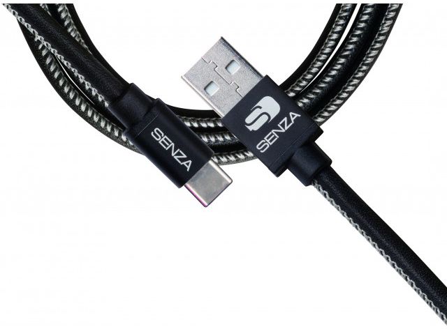 Senza Premium Leren USB-C Kabel 1.5 Meter Zwart afbeelding 3