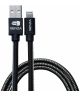 Senza Premium Leren Apple Lightning Kabel 1.5 Meter Zwart