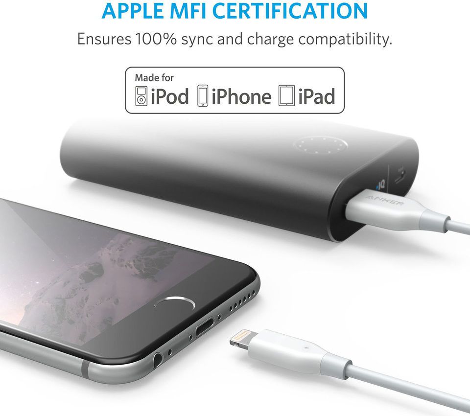 Anker PowerLine Apple Lightning Kabel 0.9m Wit afbeelding 5