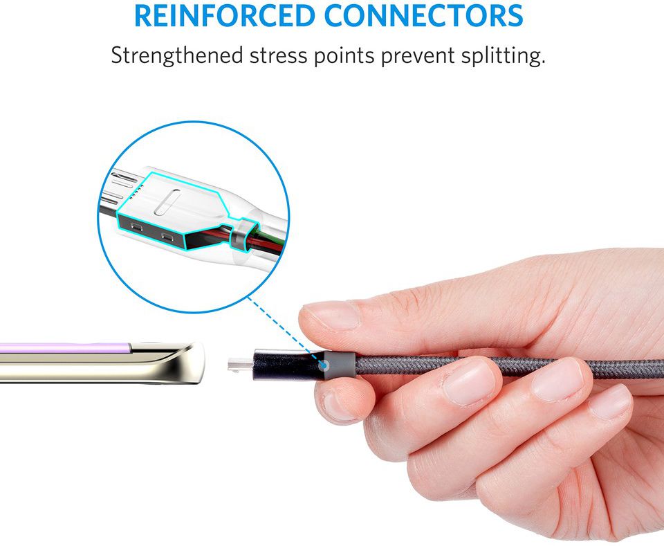 Anker PowerLine+ Micro-USB Kabel 0.9m Grijs afbeelding 4