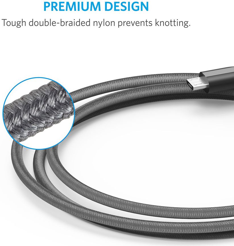 Anker PowerLine+ Micro-USB Kabel 0.9m Grijs afbeelding 5