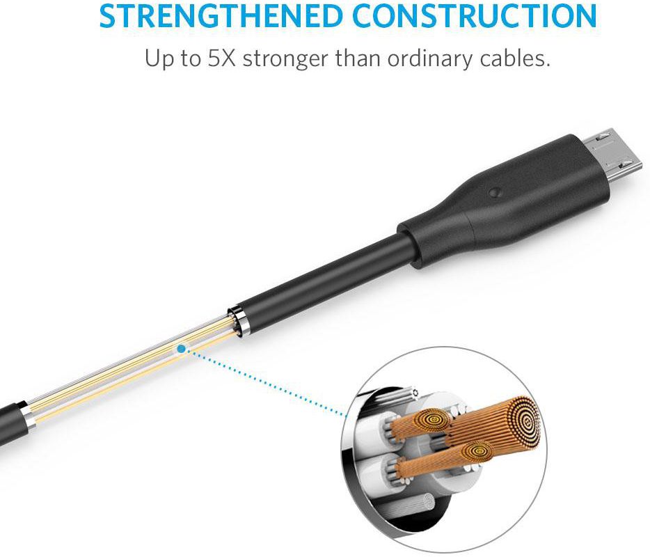 Anker PowerLine Micro-USB Kabel 1.8m Zwart afbeelding 4