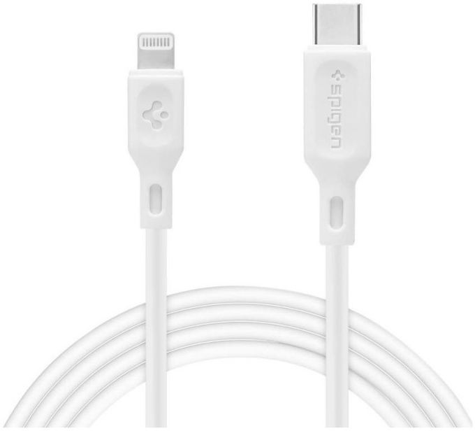 Spigen Essential USB-C Lightning Kabel 1 Meter Wit afbeelding 1