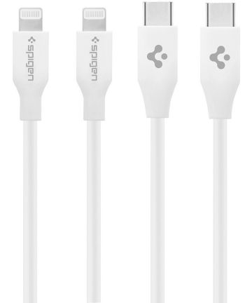 Spigen Essential USB-C Lightning Kabel 1 Meter 2-Pack Wit Kabels