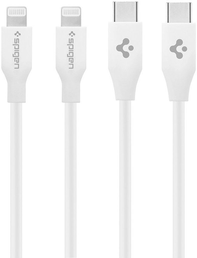 Spigen Essential USB-C Lightning Kabel 1 Meter 2-Pack Wit afbeelding 1