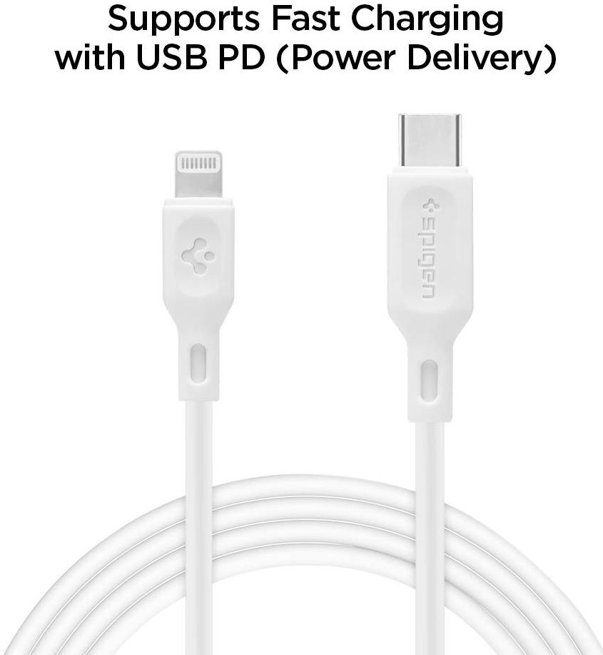 Spigen Essential USB-C Lightning Kabel 1 Meter 2-Pack Wit afbeelding 4