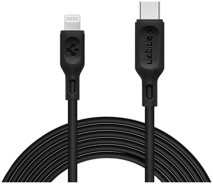 Spigen Essential USB-C Lightning Kabel 1 Meter Zwart afbeelding 1