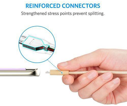 Anker PowerLine+ Micro-USB Kabel 0.9m Goud afbeelding 4