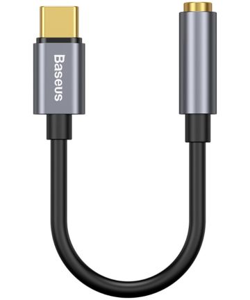 Baseus USB-C to 3.5mm headphone Jack Donker Grijs Kabels