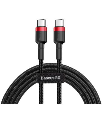 Baseus Cafule Series USB-C Kabel 1m Rood/Zwart Kabels