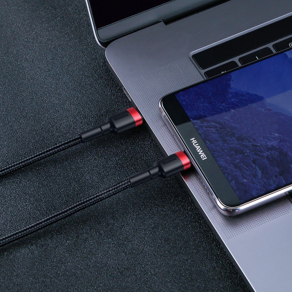 Baseus Cafule Series USB-C Kabel 1m Rood/Zwart afbeelding 2