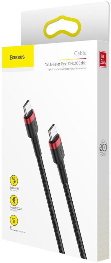 Baseus Cafule Series USB-C Kabel 1m Rood/Zwart afbeelding 7