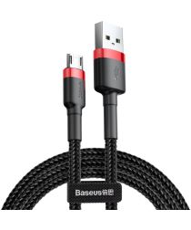 Baseus Cafule Fast Charge Micro-USB Gevlochten Kabel 1m Zwart/Rood