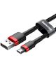 Baseus Cafule Fast Charge Micro-USB Gevlochten Kabel 1m Zwart/Rood