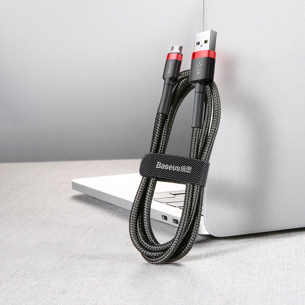 Baseus Cafule Fast Charge Micro-USB Gevlochten Kabel 1m Zwart/Rood afbeelding 6