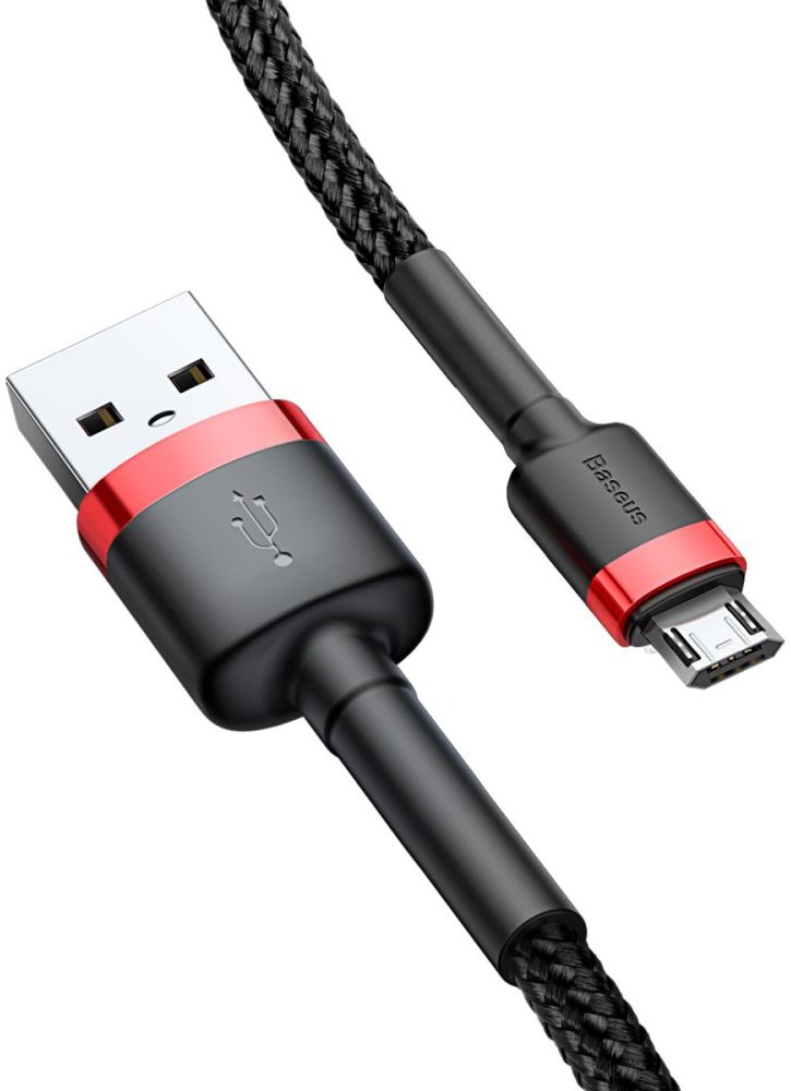 Baseus Cafule Fast Charge Micro-USB Gevlochten Kabel 1m Zwart/Rood afbeelding 4