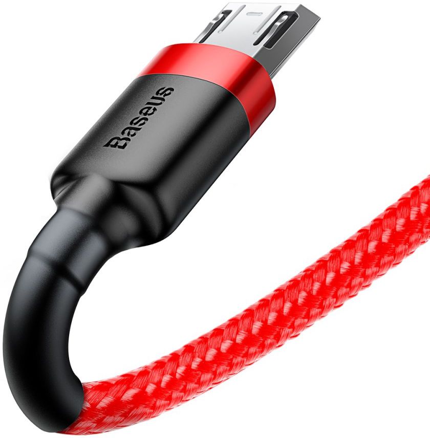 Baseus Cafule Fast Charge Micro-USB Gevlochten Kabel 1m Rood/Zwart afbeelding 4