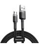 Baseus Cafule Series Micro-USB Gevlochten Kabel 2m Zwart/Grijs