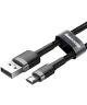 Baseus Cafule Series Fast Charge Micro-USB Gevlochten Kabel 1m Zwart