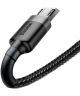 Baseus Cafule Series Fast Charge Micro-USB Gevlochten Kabel 1m Zwart