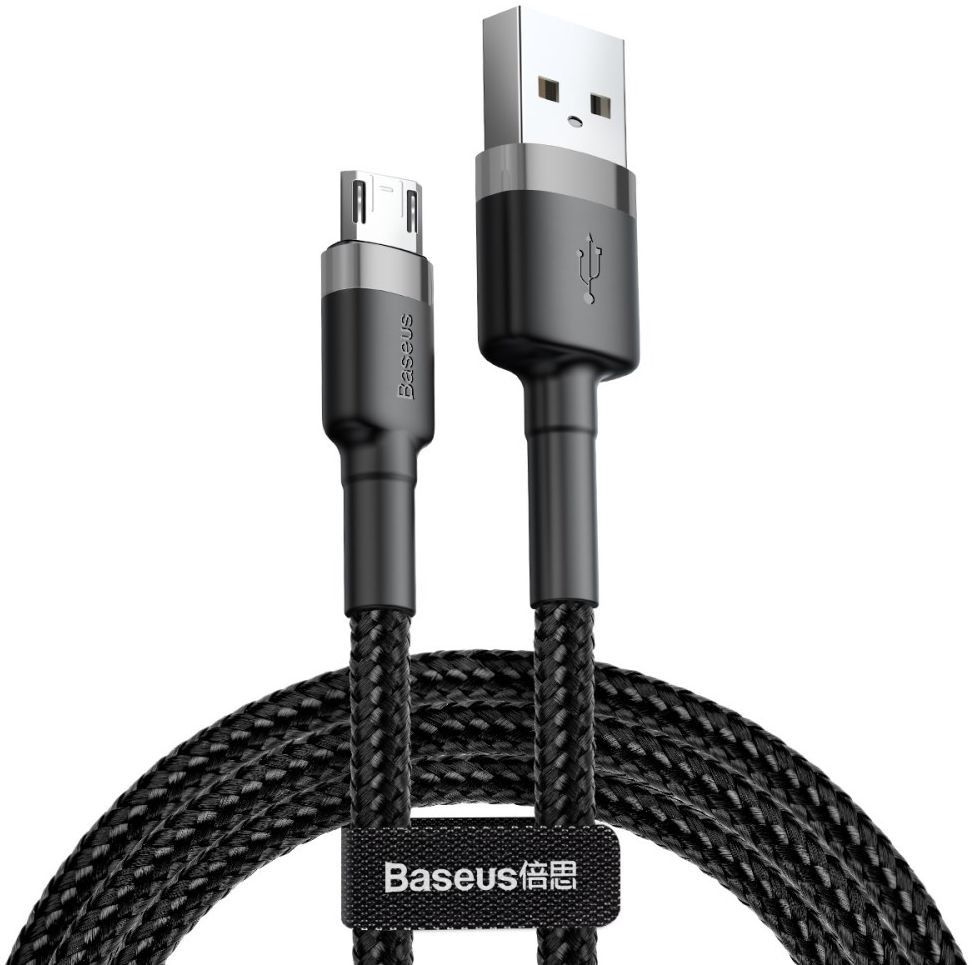 Baseus Cafule Series Fast Charge Micro-USB Gevlochten Kabel 1m Zwart afbeelding 1