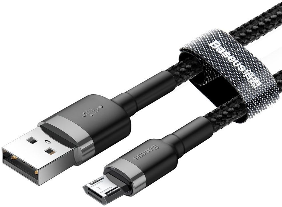 Baseus Cafule Series Fast Charge Micro-USB Gevlochten Kabel 1m Zwart afbeelding 2