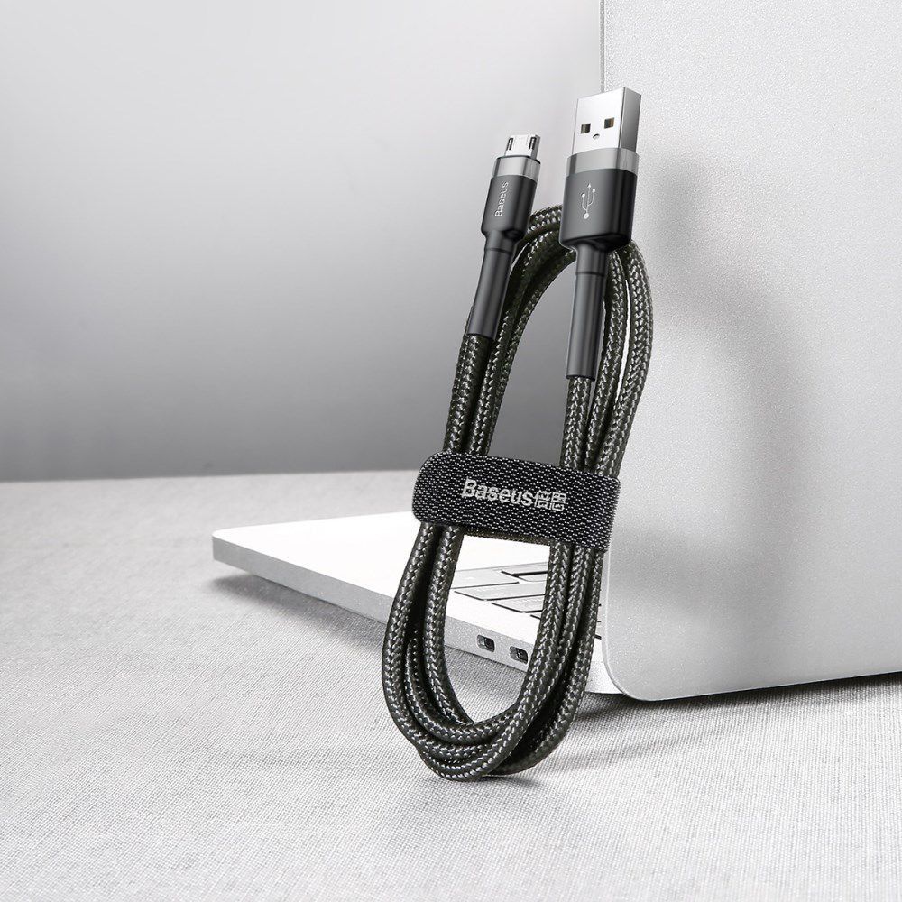 Baseus Cafule Series Fast Charge Micro-USB Gevlochten Kabel 1m Zwart afbeelding 6
