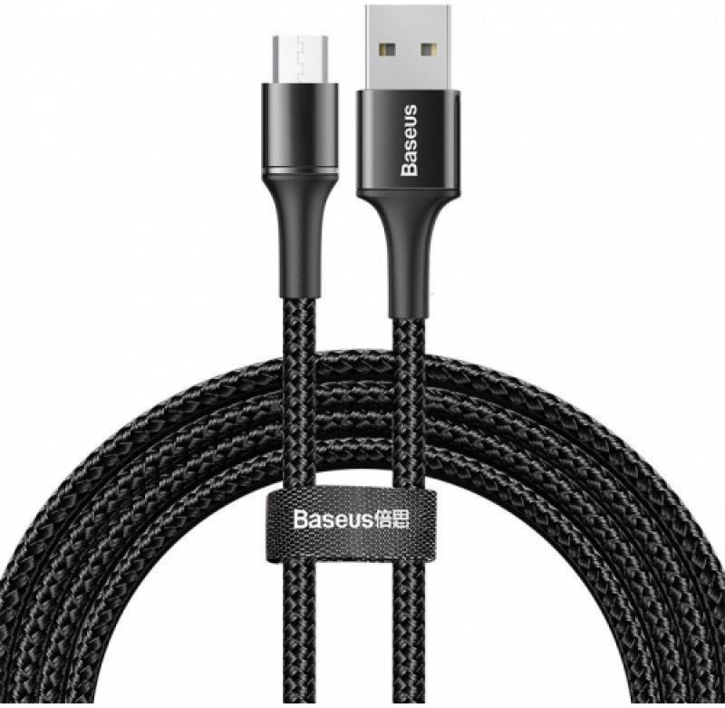 Baseus Halo Series Quick Charge Micro-USB Lichtgevende Kabel 2m Zwart afbeelding 1